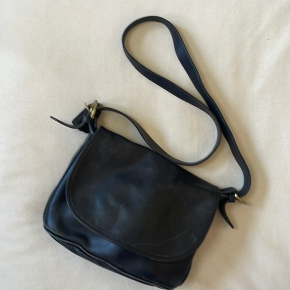 Coach Bags Vintage Coach Black Leather Fold Over Purse Medium